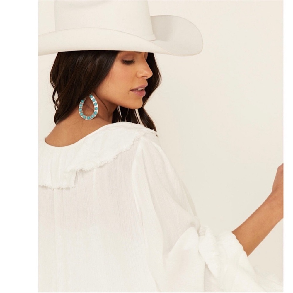 Free People Dreamy White Maxi Ruffle Sweet Darlin Dress - Picture 9 of 14